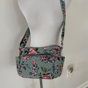 Vera Bradley Floral Crossbody Bag in Green